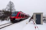 sonstige-loks-zuge/475040/642-xxx-regionalbahn-nach-goettingen-bahnuebergang 642 xxx Regionalbahn nach Göttingen, Bahnübergang Hesseröder Straße Nordhausen 07.01.2015