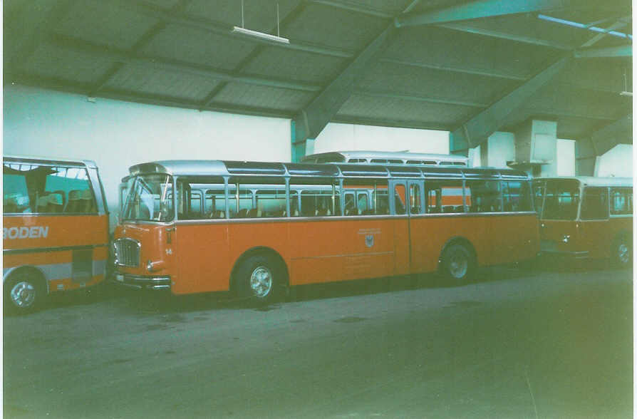 (002'031) - AFA Adelboden - Nr. 14/BE 43'089 - FBW/Gangloff im November 1987 im Autobahnhof Adelboden