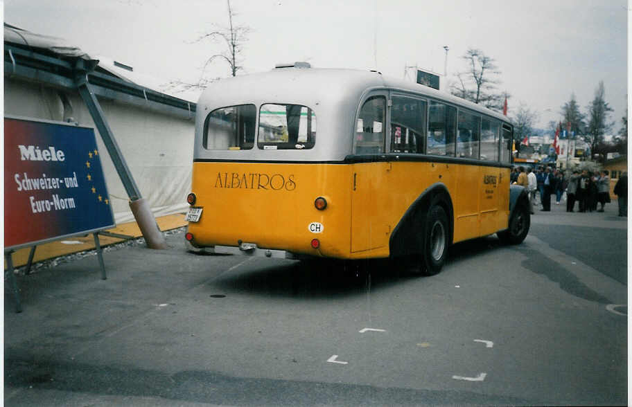 (012'213) - Albatros, Emmenbrcke - LU 15'773 - Saurer/R&J (ex AOMC Aigle; ex ATGH Heiligenschwendi Nr. 1) am 24. April 1995 in Bern, BEA