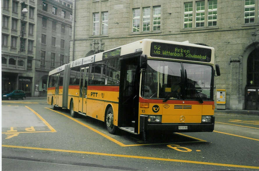 (015'414) - Cars Alpin Neff, Arbon - Nr. 10/TG 110'383 - Mercedes am 8. Oktober 1996 beim Bahnhof St. Gallen