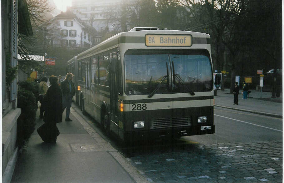 (016'627) - SVB Bern - Nr. 288/BE 419'288 - Volvo/R&J-Hess-Gangloff am 26. Mrz 1997 in Bern, Brengraben