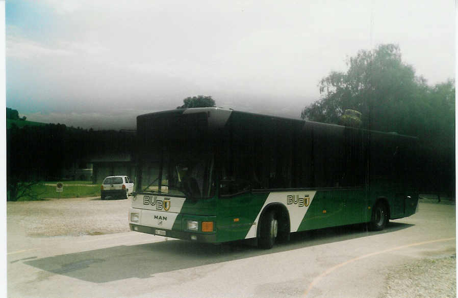 (019'134) - BUBU Burgdorf - BE 20'503 - MAN/Ayats am 6. September 1997 in Oberburg, Wendeplatz