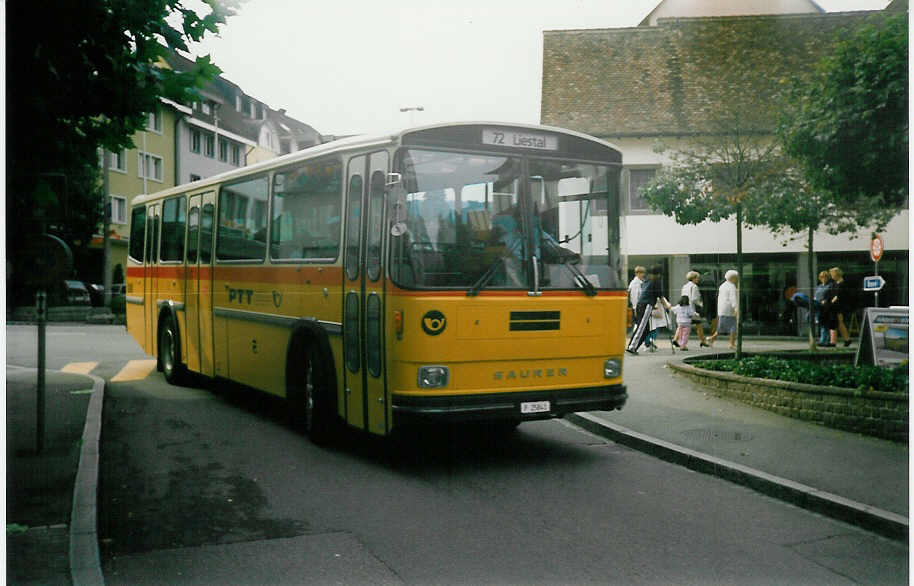 (020'030) - PTT-Regie - P 25'841 - Saurer/Hess am 8. Oktober 1997 in Liestal, Bchelistrasse