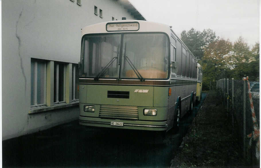 (020'711) - ATGH Heiligenschwendi - Nr. 1/BE 26'412 - FBW/R&J am 13. November 1997 in Thun, Garage STI