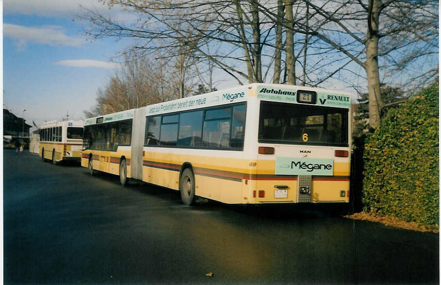 (020'731) - STI Thun - Nr. 69/BE 456'869 - MAN am 29. November 1997 bei der Schifflndte Thun