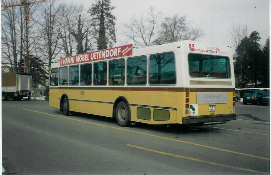 (021'603) - STI Thun - Nr. 50/BE 396'550 - Saurer/R&J am 30. Januar 1998 bei der Schifflndte Thun