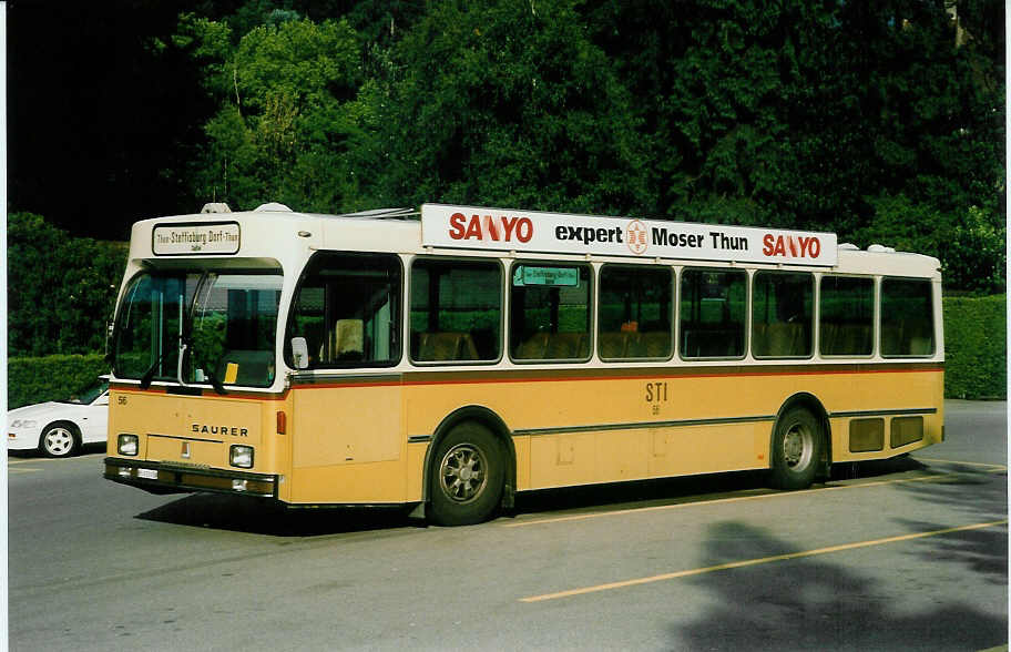 (023'531) - STI Thun - Nr. 56/BE 413'456 - Saurer/R&J am 16. Juni 1998 bei der Schifflndte Thun