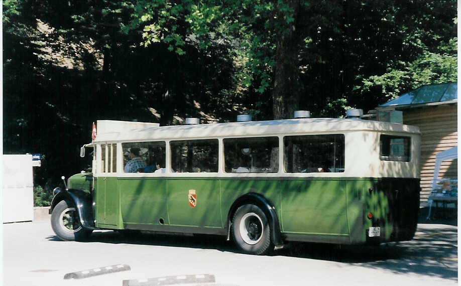 (025'126) - SVB Bern (TVB) - Nr. 7/BE 27'107 - Saurer/R&Str. am 9. August 1998 in Bern, Tierpark