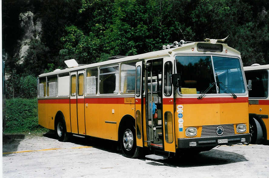 (025'408) - Gadliger, Horgen - ZH 293'555 - Saurer/Tscher (ex Lienert&Ehrler, Einsiedeln; ex Lienert, Eindsiedeln) am 15. August 1998 in Heitenried, Sensegraben