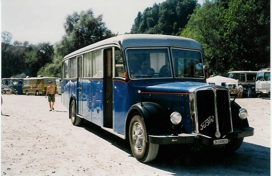 (025'435) - Wegmller, Attikon - ZH 33'083 U - FBW/Tscher (ex P 24'596; ex P 1442) am 15. August 1998 in Heitenried, Sensegraben