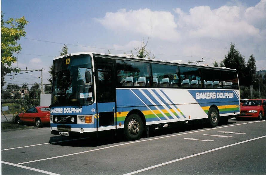 (025'615) - Aus England: Bakers Dolphin, Bristol - Nr. 28/WJ 6880 - Volvo/Van Hool am 19. August 1998 in Thun, Seestrasse