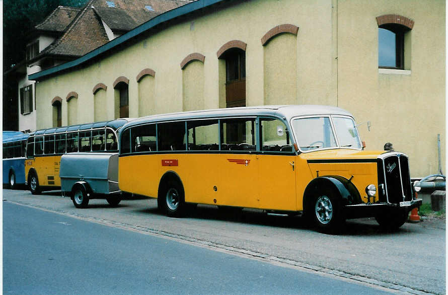 (026'502) - Capaul, Feldmeilen - ZH 53'700 - Saurer/R&J (ex M+79'518; ex P 23'067) am 3. Oktober 1998 in Rti, Sonnenplatz