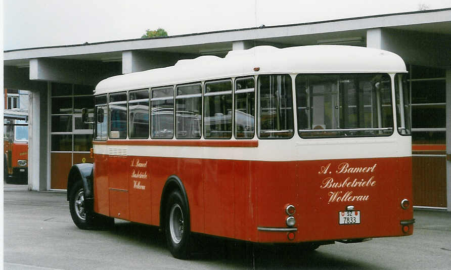 (026'526) - Bamert, Wollerau - SZ 7833 - Berna/Tscher (ex Blattmann, Wollerau) am 3. Oktober 1998 in Rti, Sonnenplatz