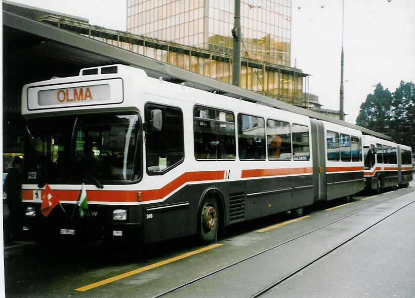 (026'937) - VBSG St. Gallen - Nr. 248/SG 198'248 - NAW/Hess am 8. Oktober 1998 beim Bahnhof St. Gallen