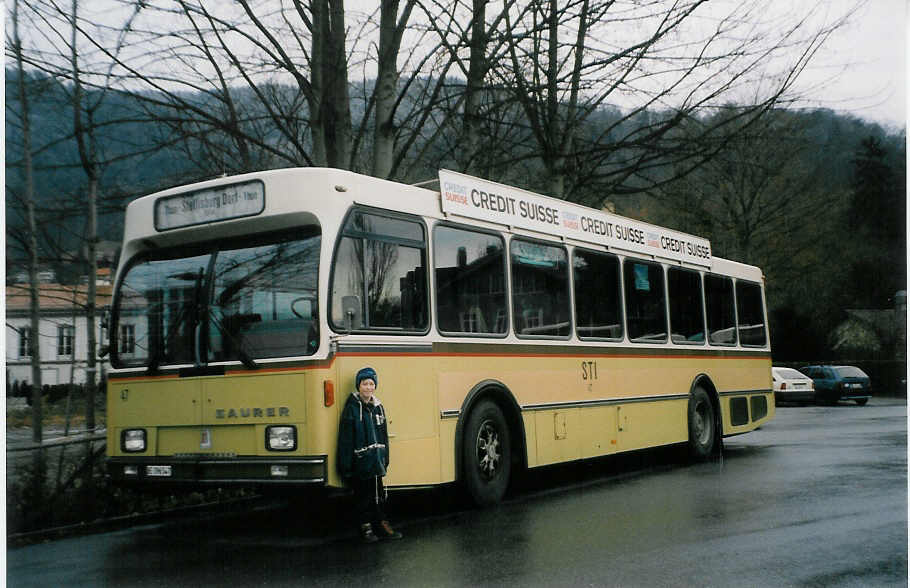 (028'316) - STI Thun - Nr. 47/BE 396'547 - Saurer/R&J am 20. Dezember 1998 bei der Schifflndte Thun