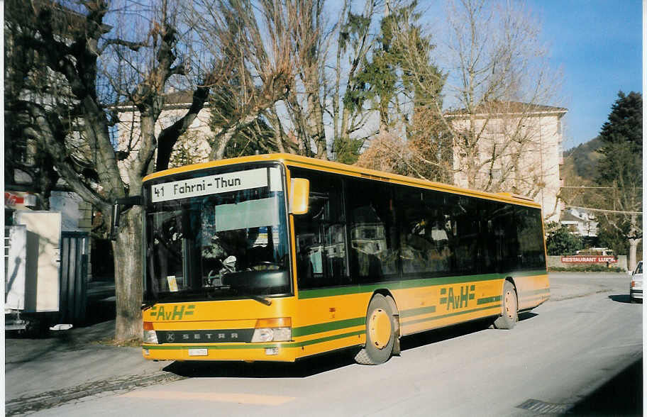 (028'824) - AvH Heimenschwand - Nr. 9/BE 36'720 - Setra am 5. Januar 1999 in Thun, Aarefeld