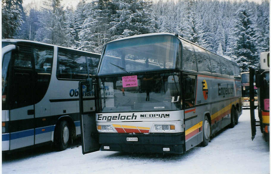 (029'033) - Engeloch, Riggisberg - Nr. 1/BE 145'505 - Neoplan am 12. Januar 1999 in Adelboden, Unter dem Birg