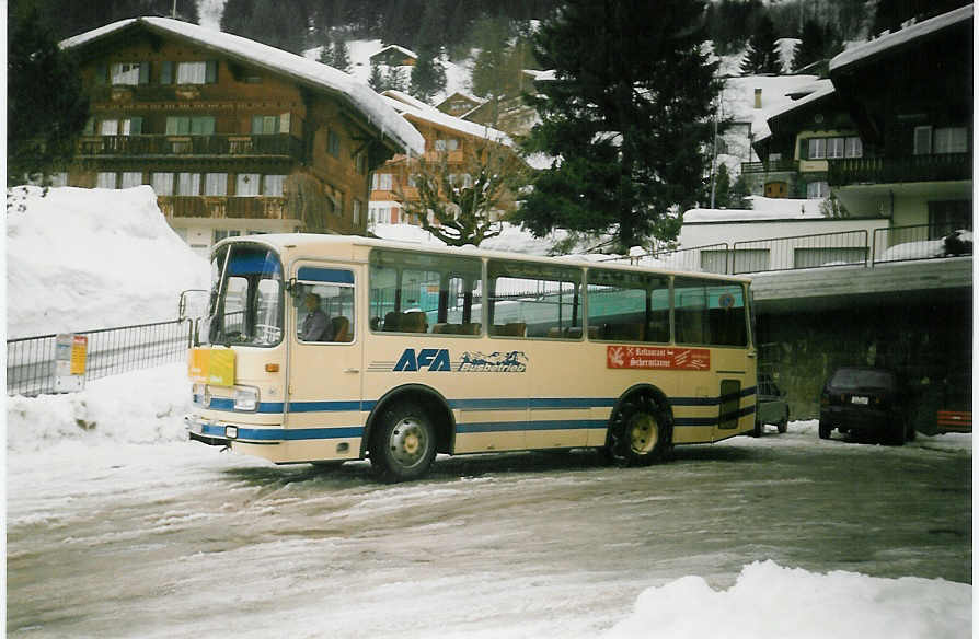 (029'528) - AFA Adelboden - Nr. 16/BE 25'753 - Mercedes/Vetter (ex FART Locarno Nr. 3) am 28. Februar 1999 beim Autobahnhof Adelboden