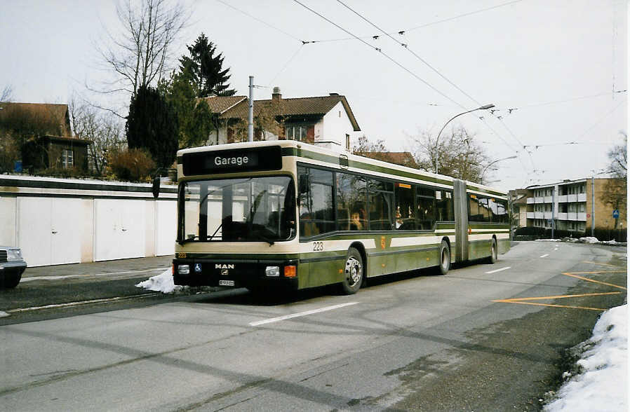 (029'801) - SVB Bern - Nr. 223/BE 513'223 - MAN am 1. Mrz 1999 in Bern, Bmpliz