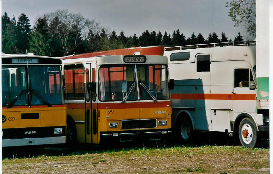 (030'822) - Keller, Hottwil - Nr. 3 - FBW/FHS am 10. april 1999 in Herzogenbuchsee, Heiniger (Teilaufnahme)