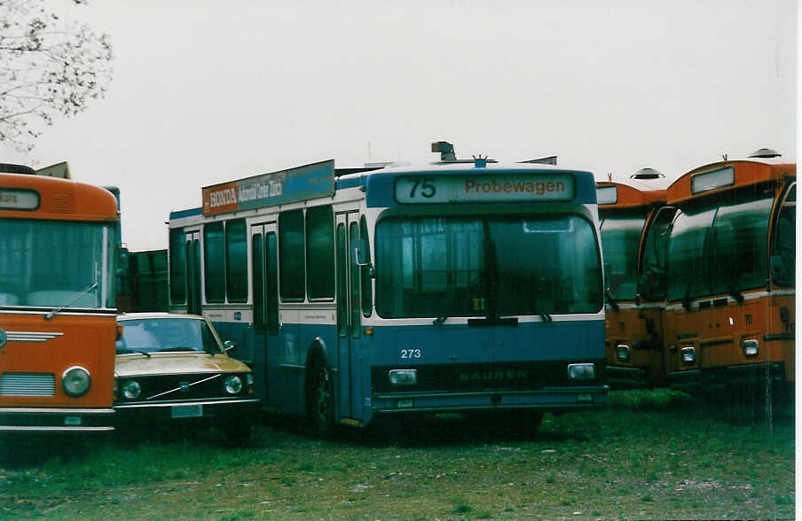 (030'903) - VBZ Zrich - Nr. 273 - Saurer/R&J am 18. April 1999 in Herzogenbuchsee, Heiniger