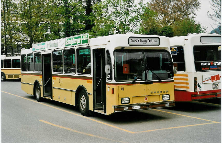 (031'430) - STI Thun - Nr. 49/BE 396'549 - Saurer/R&J am 29. April 1999 bei der Schifflndte Thun