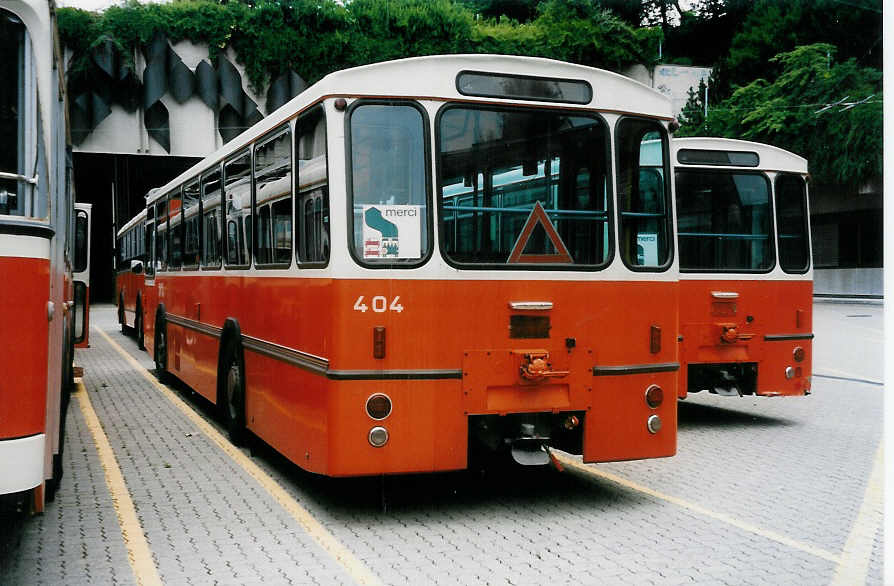 (033'417) - TL Lausanne - Nr. 404 - FBW/Hess am 7. Juli 1999 in Lausanne, Dpt Borde