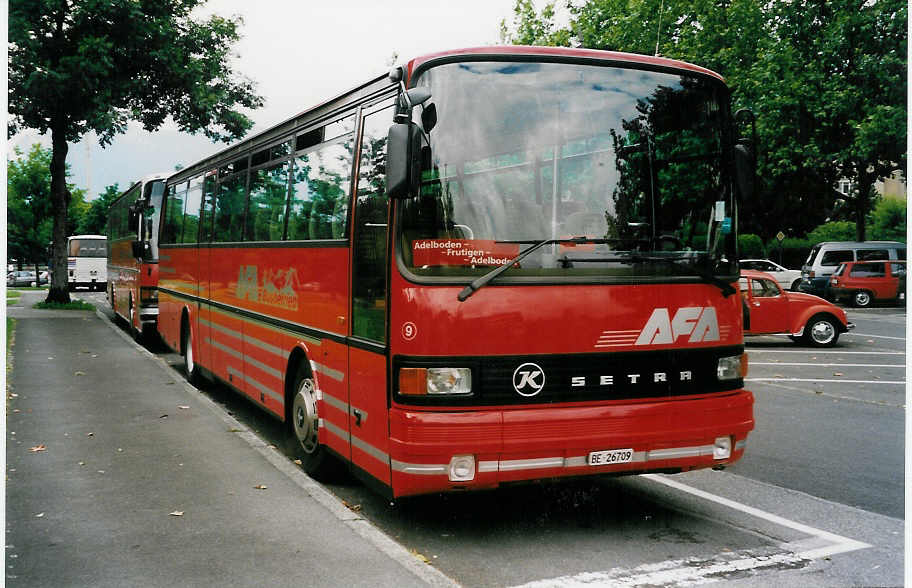 (034'607) - AFA Adelboden - Nr. 9/BE 26'709 - Setra am 15. Juli 1999 in Thun, Lachen