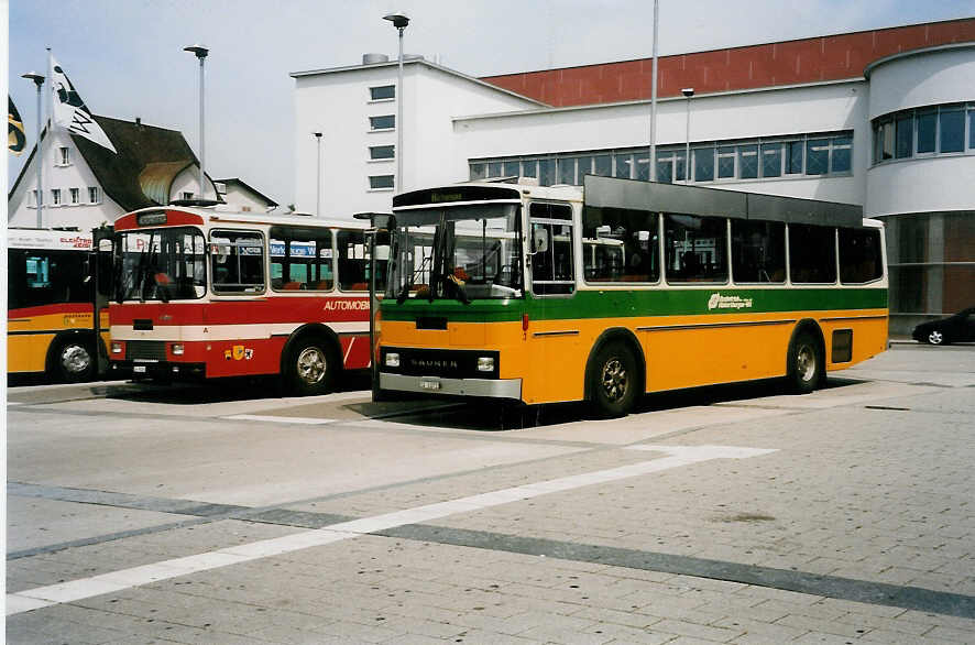 (034'718) - BHW Wil - Nr. 3/SG 33'072 - Saurer/Tscher am 19. Juli 1999 beim Bahnhof Wil