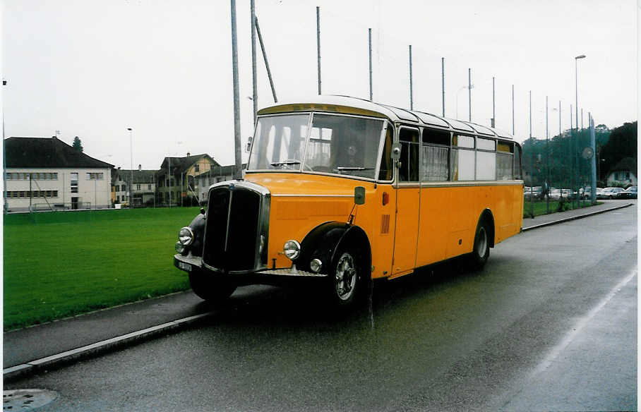 (036'018) - Amstein, Willisau - LU 15'558 - Saurer/Lauber (ex Popp, Freidorf; ex Rey, Ayent) am 28. August 1999 in Murgenthal, Outletpark