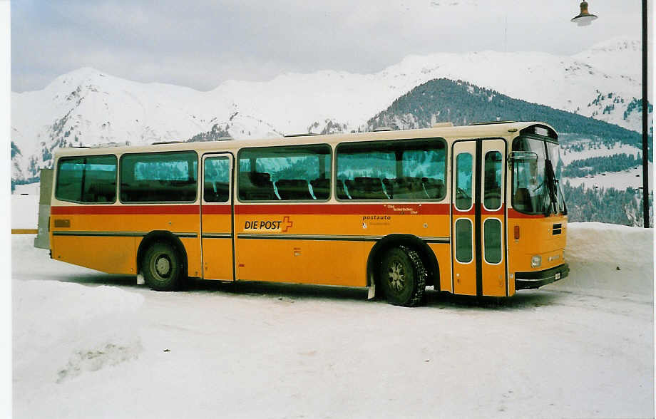 (038'421) - PTT-Regie - P 24'360 - Saurer/R&J am 1. Januar 2000 in Tschiertschen, Wendeplatz