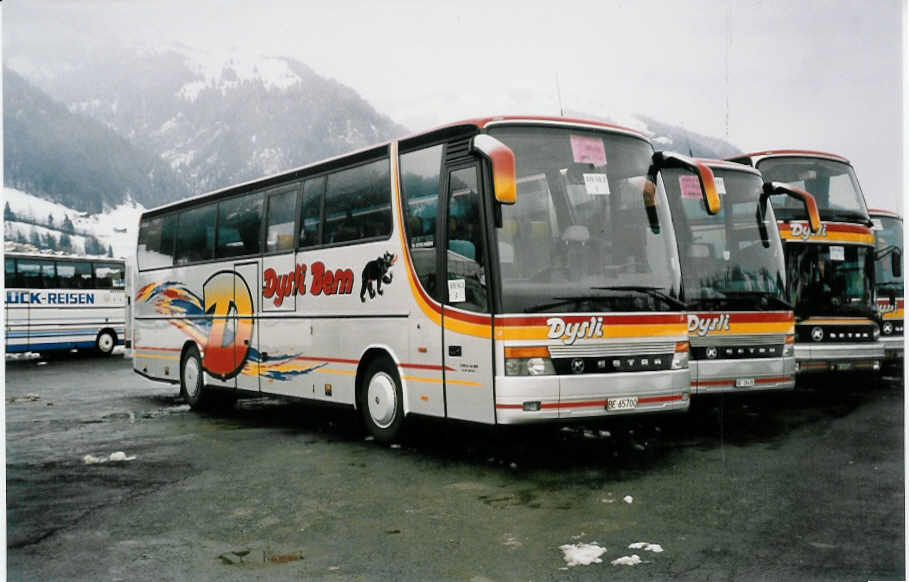 (039'129) - Dysli, Bern - Nr. 28/BE 65'700 - Setra am 19. Februar 2000 in Frutigen, Flugplatz