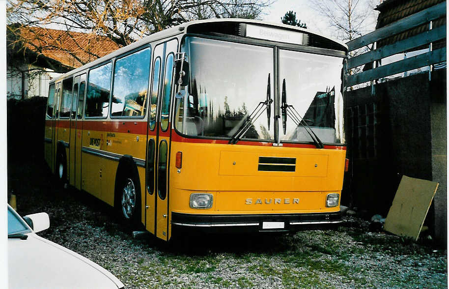 (040'006) - PTT-Regie - P 25'836 - Saurer/Hess am 8. April 2000 in Btzberg, Heiniger