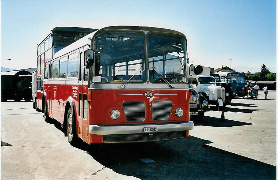 (040'937) - Wespe, Altsttten - Nr. 4/SG 31'513 - FBW/Vetter-R&J Anderthalbdecker (ex AFA Adelboden Nr. 4) am 18. Juni 2000 in Hinwil, AMP