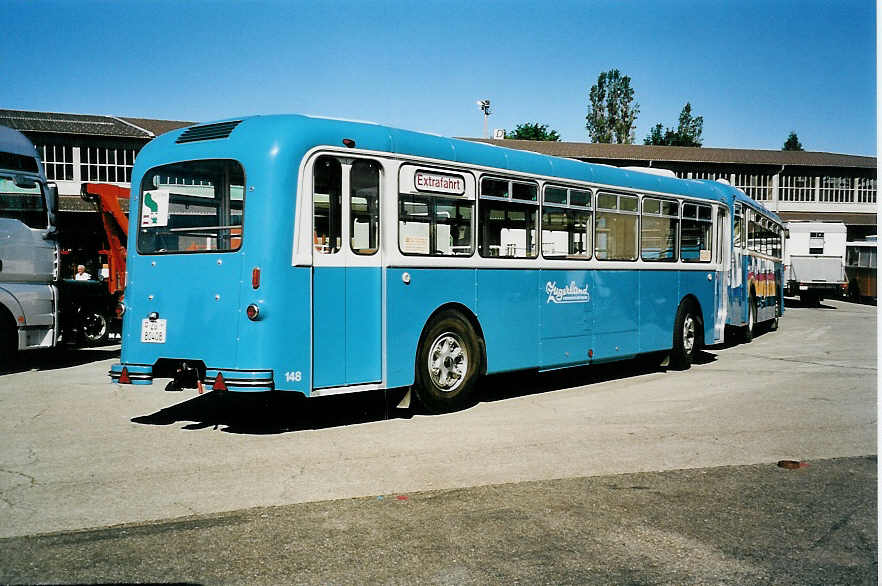 (041'002) - ZVB Zug - Nr. 148/ZG 80'408 - Moser/R&J Personenanhnger (ex Nr. 48) am 18. Juni 2000 in Hinwil, AMP