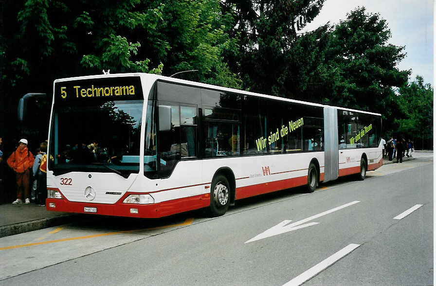 (041'915) - WV Winterthur - Nr. 322/ZH 687'322 - Mercedes am 13. Juli 2000 in Winterthur, Technorama