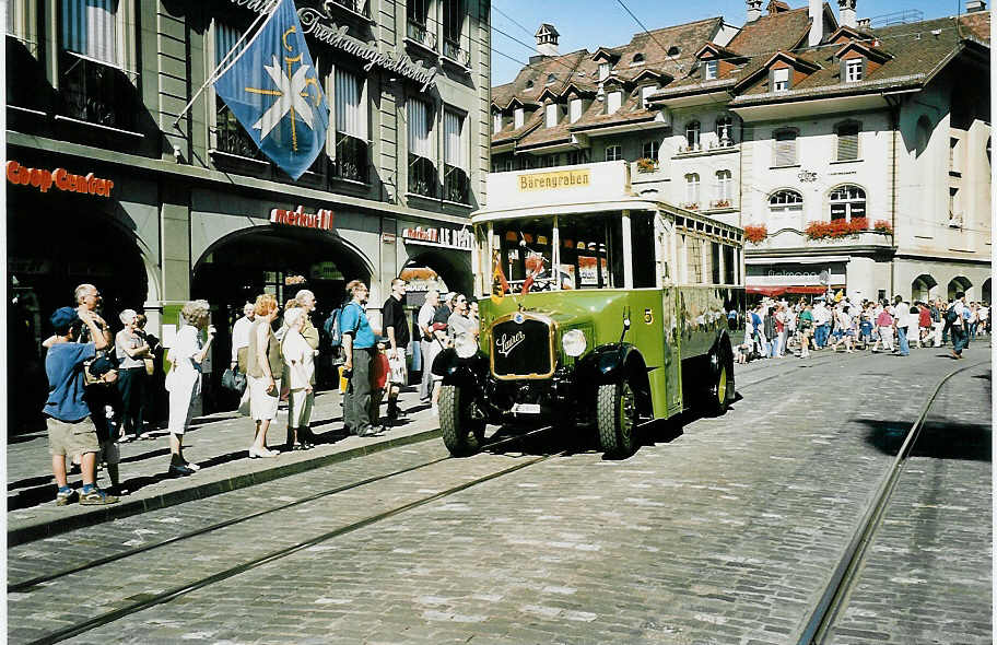 (042'505) - SVB Bern - Nr. 5/BE 29'005 - Saurer am 12. August 2000 in Bern, Brenplatz