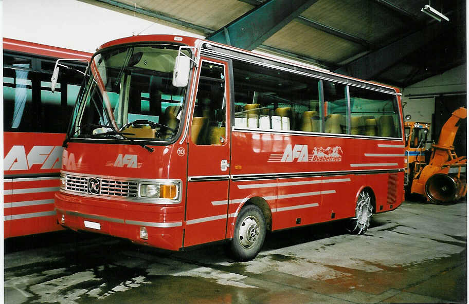 (044'311) - AFA Adelboden - Nr. 10/BE 26'774 - Setra (ex Frhlich, Zrich) am 30. Dezember 2000 im Autobahnhof Adelboden