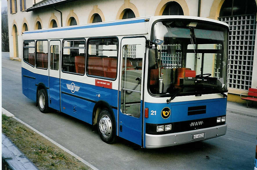 (044'808) - LLB Susten - Nr. 21/VS 65'121 - NAW/Lauber am 20. Februar 2001 in Leuk, Garage