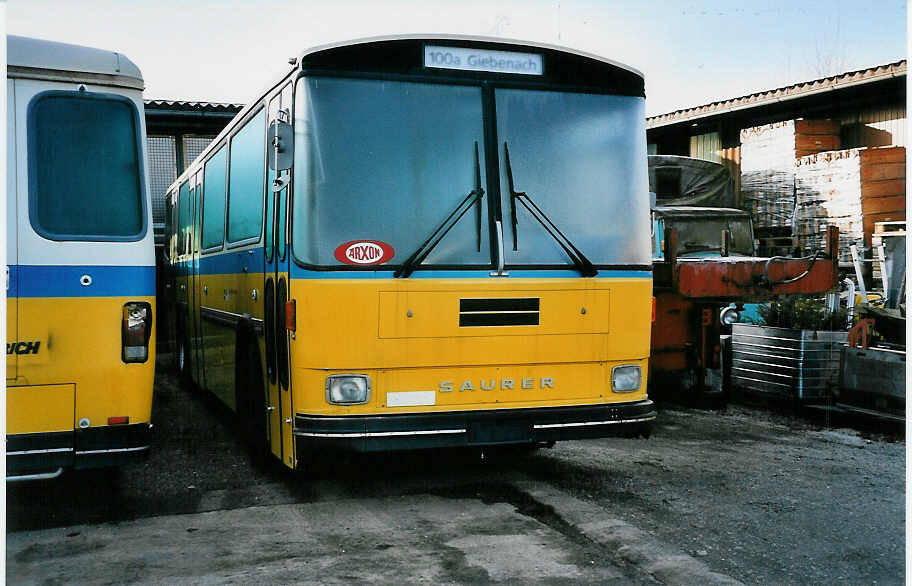 (045'432) - PTT-Regie - P 25'819 - Saurer/Tscher am 31. Mrz 2001 in Thunstetten, Heiniger