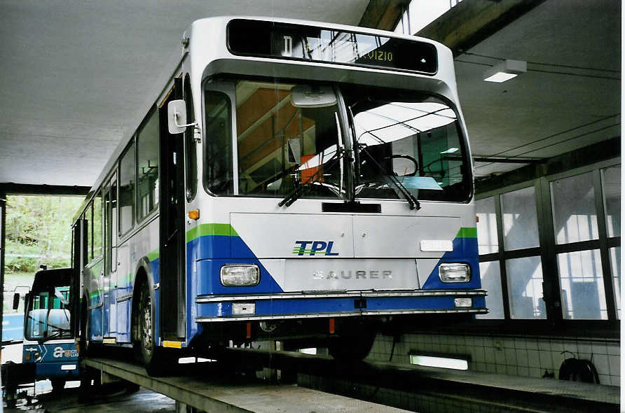 (046'026) - TPL Lugano - Nr. 51/TI 102'520 - Saurer/R&J (ex VBZ Zrich Nr. 264) am 23. April 2001 in Lugano, Garage