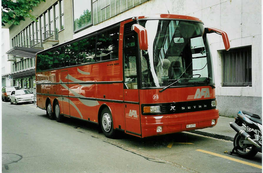 (046'808) - AFA Adelboden - Nr. 23/BE 26'773 - Setra (ex Flck, Brienz) am 24. Mai 2001 in Zrich, Kongresshaus