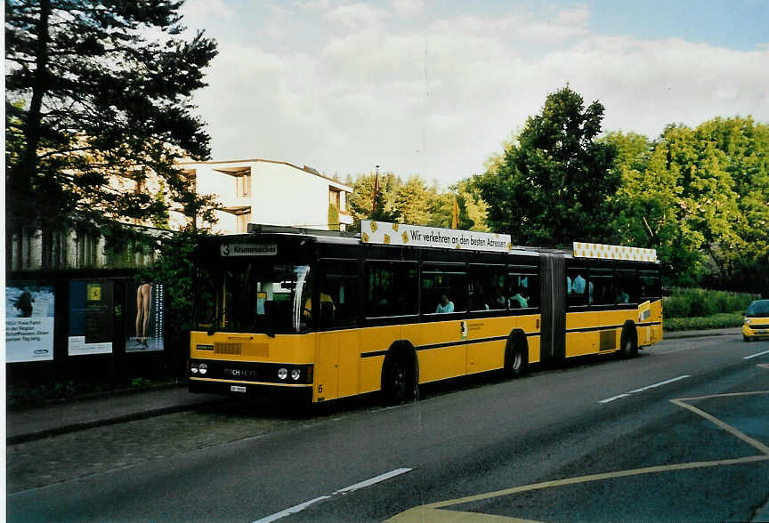 (047'818) - VBSH Schaffhausen - Nr. 6/SH 38'006 - Scania/FHS am 12. Juli 2001 in Schaffhausen, Wiesli