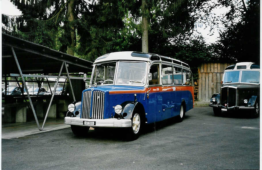 (049'131) - Wihler, Chur - GR 2001 - Saurer/FHS (ex Granella, Wrenlingen; ex Amstein, Willisau) am 18. August 2001 in Burgdorf, AMP