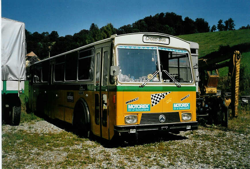 (049'523) - Zimmermann, Solothurn - Nr. 5 - Saurer/R&J (ex Bruderer, Frasancht; ex Cars Alpin Neff, Arbon Nr. 5) am 27. August 2001 in Riggisberg, Schwarzenburgstrasse