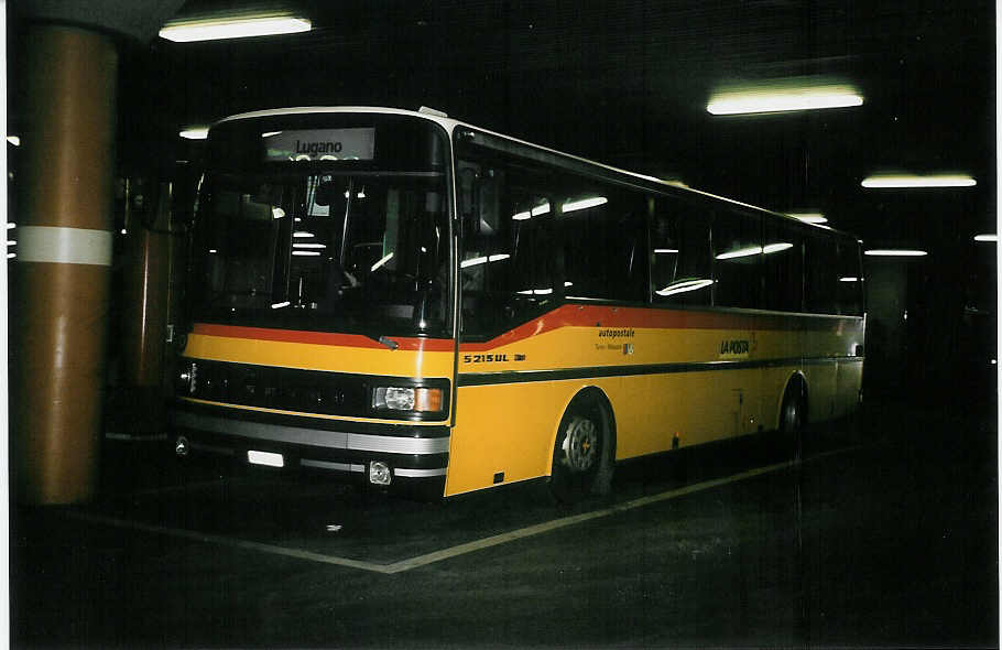 (051'222) - PTT-Regie - P 25'073 - Setra am 1. Januar 2002 in Lugano, Postautostation