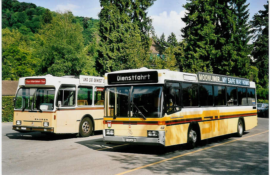 (053'604) - STI Thun - Nr. 62/BE 452'462 - Mercedes/R&J am 1. Juni 2002 bei der Schifflndte Thun