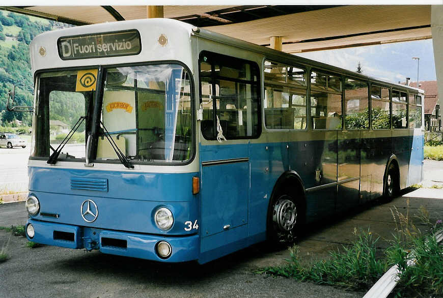 (054'536) - ACT Lugano - Nr. 34 - Mercedes/Vetter (ex Nr. 4) am 22. Juli 2002 in Piotta