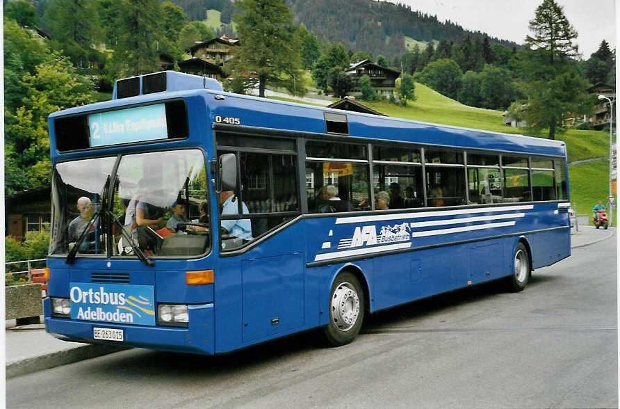 (055'017) - AFA Adelboden - Nr. 17/BE 263'015 - Mercedes (ex Frhlich, Zrich Nr. 603; ex VBZ Zrich Nr. 682) am 26. Juli 2002 in Adelboden, Oey