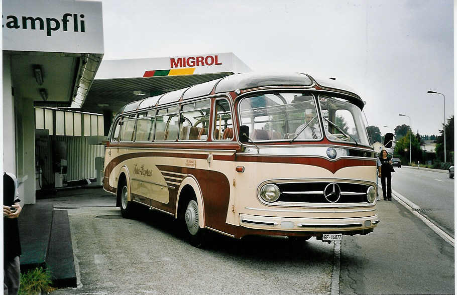 (055'818) - Hubi, Niederbipp - BE 14'877 - Mercedes/Vetter am 31. August 2002 in Niederbipp, Migrol-Tankstelle